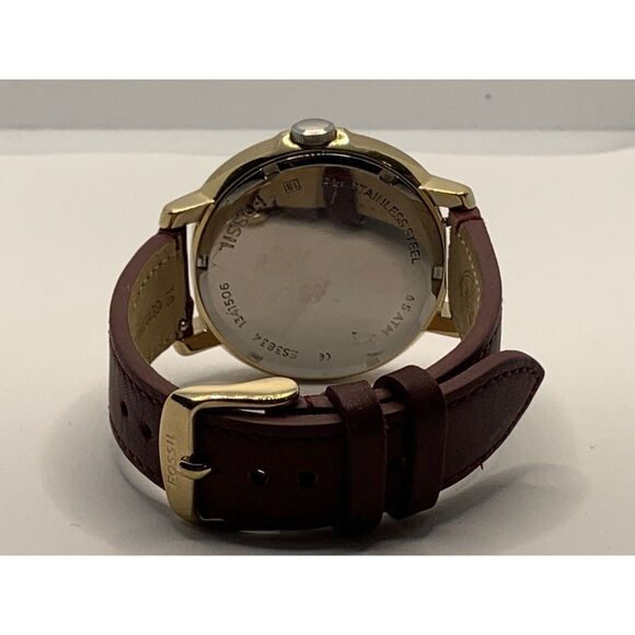 Fossil ES3834 Women's Brown Leather Analog Blue Dial Quartz Wrist Watch RU84 - Picture 9 of 11